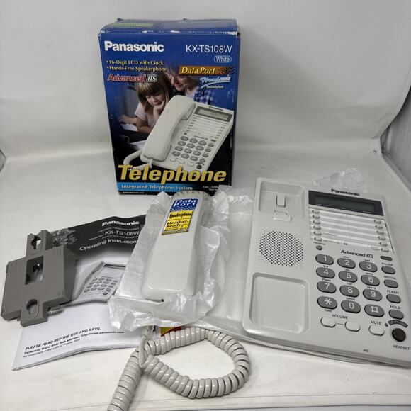 PANASONIC KX-TS108W ANALOG TELEPHONE New In Open Box - Picture 1 of 8